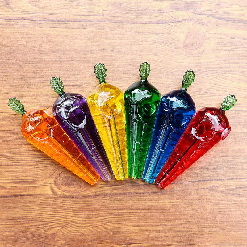 Carrot Style Glass Pipe