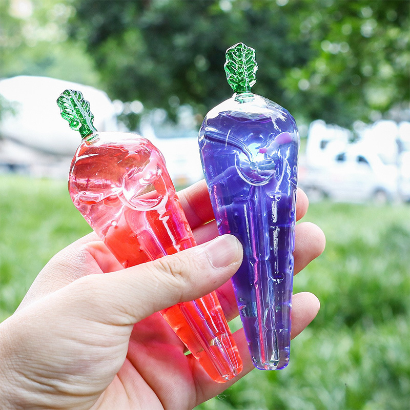 Carrot Style Glass Pipe