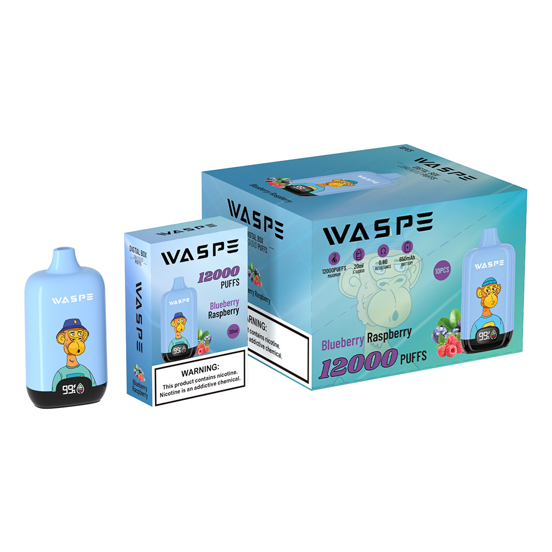 WASPE Digital Box 12000 Puffs Disposable Vape with Display