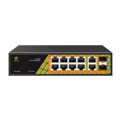 Genata GNT-P1210G7 8GE(POE)+2GE(UP-LINK) AI POE SWITCH