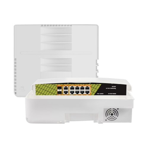 Genata GNT-P1012F6 8GE(PoE)+2GE(PoE)+2SFP AI Gigabit  Outdoor PoE Switch