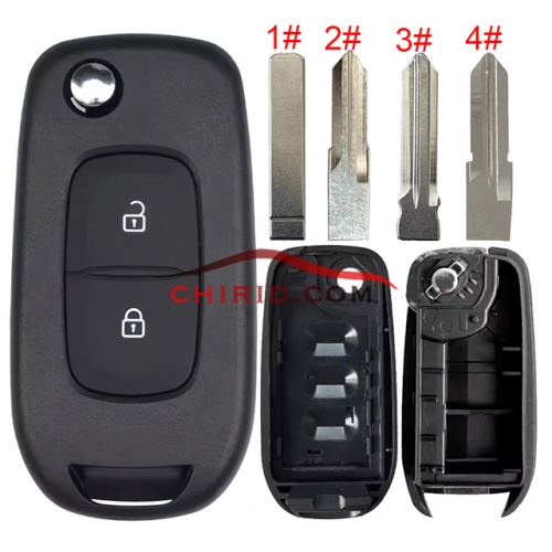 Renault 2 buttons remote key shell without battery clamp , please choose witch blade do you need ?
