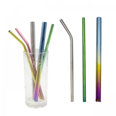 JXT Drinkware Customized Color Outdoor Picnic Drinking Titanium Straw Bar Titanium Straws