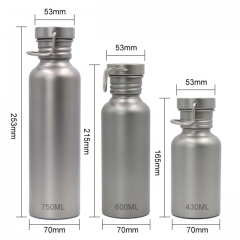 Camping Hiking Eco Friendly Drink Water Bottles Sport Travel Bike Metal Drinkware Titanium Cycling Bottle