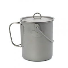 Titanium Pot with Handle Cookware for Backpacking Camping