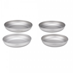 Titanium Dinner Plate Titanium Dish for Outdoor Camping Travel Picnic Cookware Set