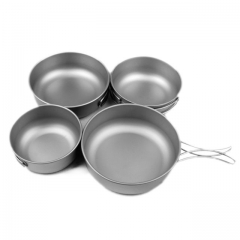 Titanium Ultralight Pot Set for Outdoor Camping Travel Picnic