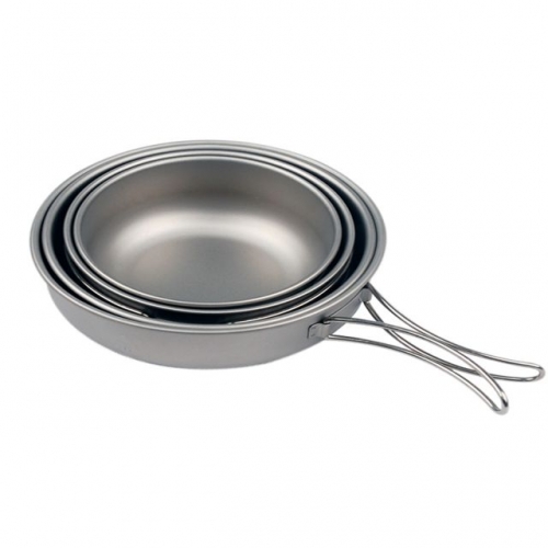 Titanium Ultralight Pot Set for Outdoor Camping Travel Picnic