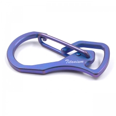 Carabiner Keychain EDC Quick Release Hooks with Titanium Key Ring Set for Men Women