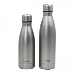 500ml 650ml single wall cola shape drinkware flask sports style cold drinking titanium bottle