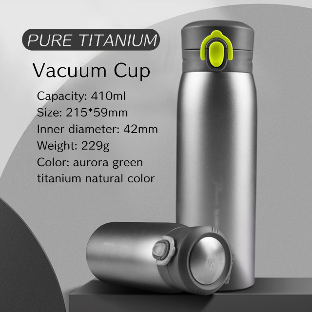 Thermos Titanium Direct Drink Double Wall Sport Bottle (Pure Titanium)