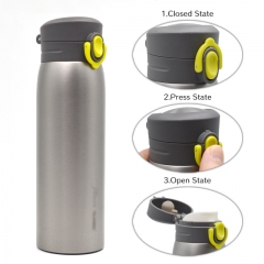 310ml Titanium Vacuum Bottle With Bouncing Caps