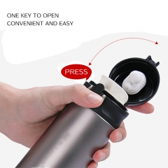 310ml Titanium Vacuum Bottle With Bouncing Caps