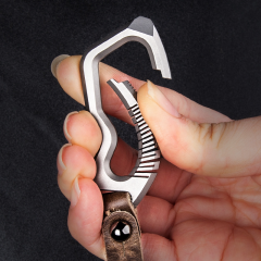 Solid Snap Lock Keychain Quick Release Carabiner Key Ring's holder Safety Hook Hanging EDC Titanium Carabiner