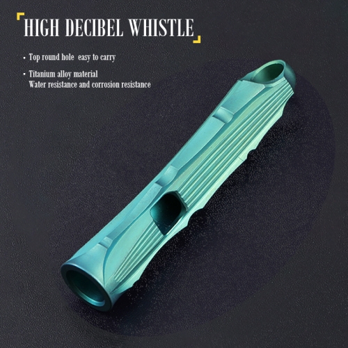 Anodized color double tube titanium whistle