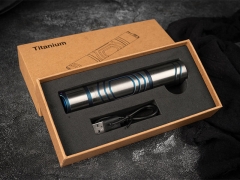 Strong Light Charging Outdoor Emergency Waterproof Titanium Alloy LED Flashlight