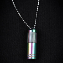 50mm Mini Keychain Rechargeable Battery flashlights EDC Pocket Handheld-Size Titanium LED Flashlight