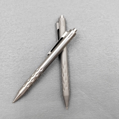 Sandblasted stonewash surface edc titanium click pen