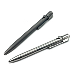 CNC machine made stone wash surface titanium bolt action writing pen