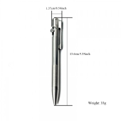 CNC machine made stone wash surface titanium bolt action writing pen