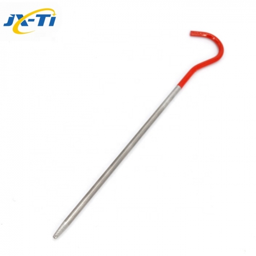 JXT Titanium Tent Stakes Pegs with Hook Nail Spike Garden Stakes Camping Pegs for Pitching Camping Tent Canopies