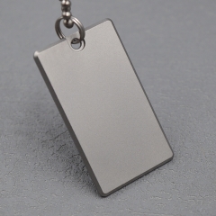 JXT Wholesale Engraving Custom Advertising Gift Logo PVD Metal Titanium Blank Tag