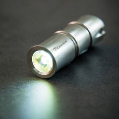 Water Resistant 150 Lumen mini Rechargeable LED titanium Keychain Flashlight