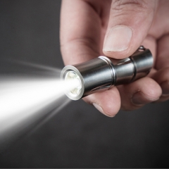 Water Resistant 150 Lumen mini Rechargeable LED titanium Keychain Flashlight