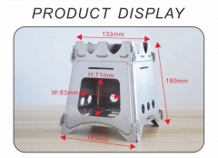 JXT Outdoor Portable Detachable Wood Burning Stove Camping Backpacking Folding Titanium Stove