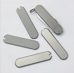 Customized Knife Frame Parts Stone Wash Surface Titanium Scales