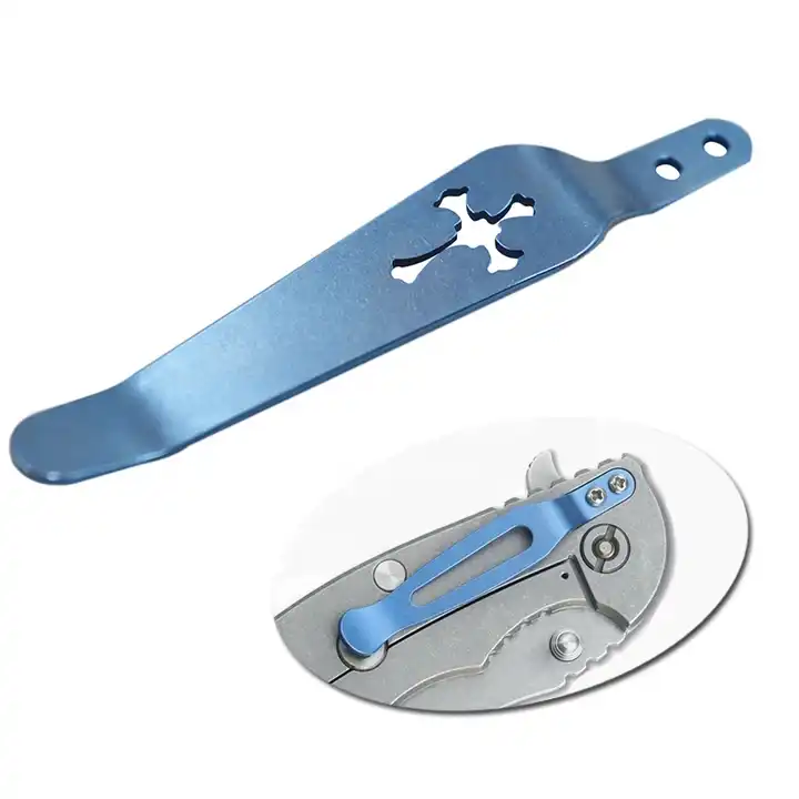 Deep Carry Pocket Clip Metal Survival Knife Accessories Titanium Pocket Knife Clips