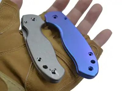 Custom Knife Scale Para 2 Stonewashed Surface Ultralight Titanium Foldable Knife Scales