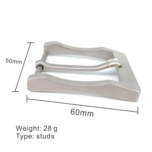 Metal Material Customized Logo & Size Fashion Durable Pure Titanium Belt Buckle Accessories