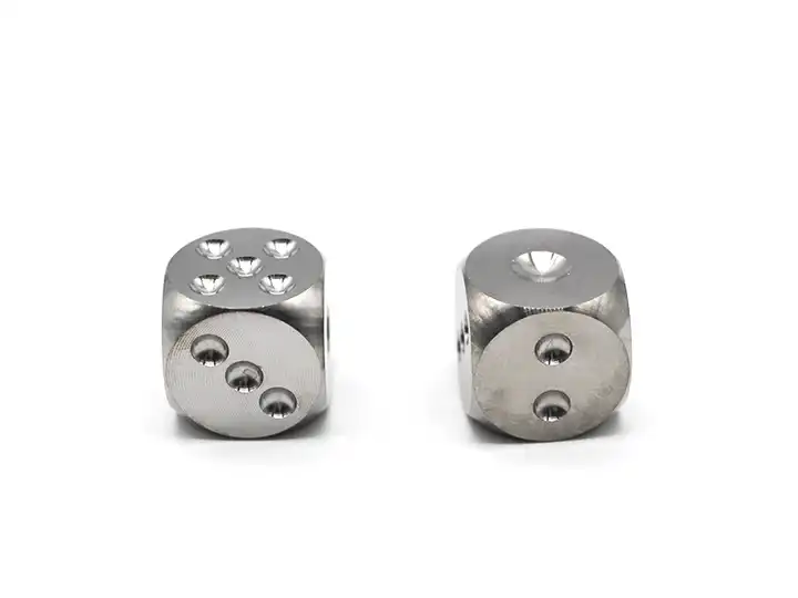Ice cold whisky cube high strength titanium alloy players dice Solid gr5 Titanium Dice