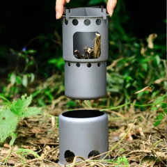 Custom Outdoor High Quality Portable Mini BBQ Titanium stove