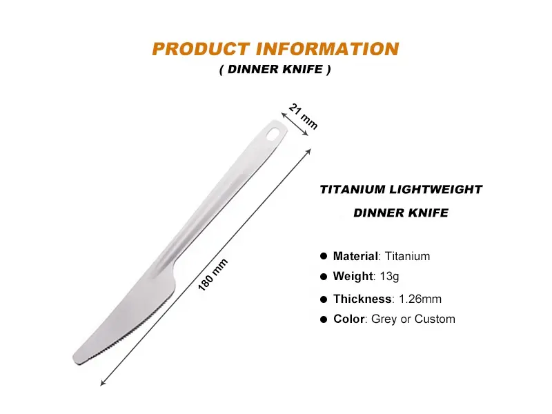 Travel Metal Spoon Spork Knife Fork Titanium Tableware Camping Cutlery Fork Spoon Set With Case