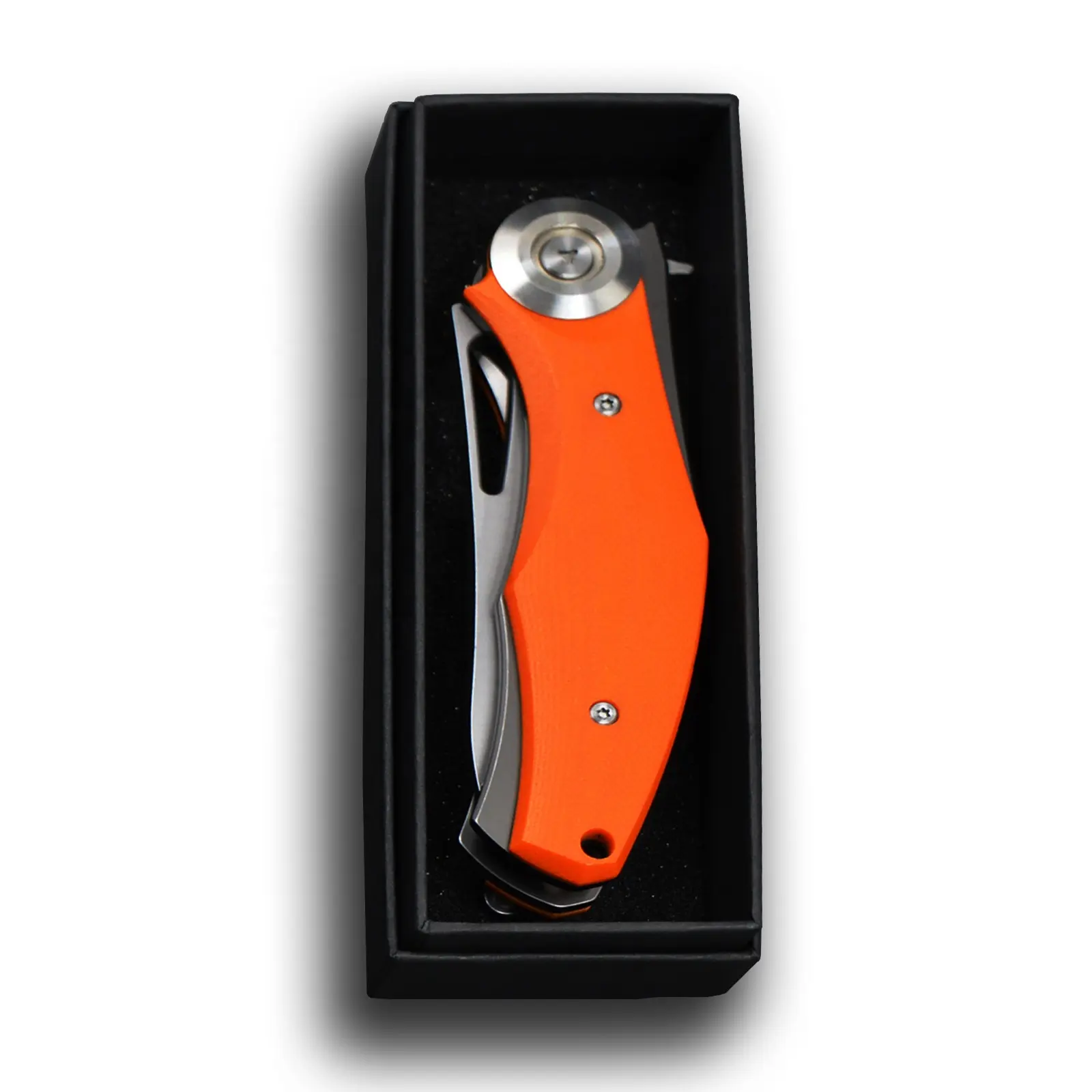 JXT Popular D2 Blade Orange Camping Pocket Tactical D2 Knife Folding with G10 Handle