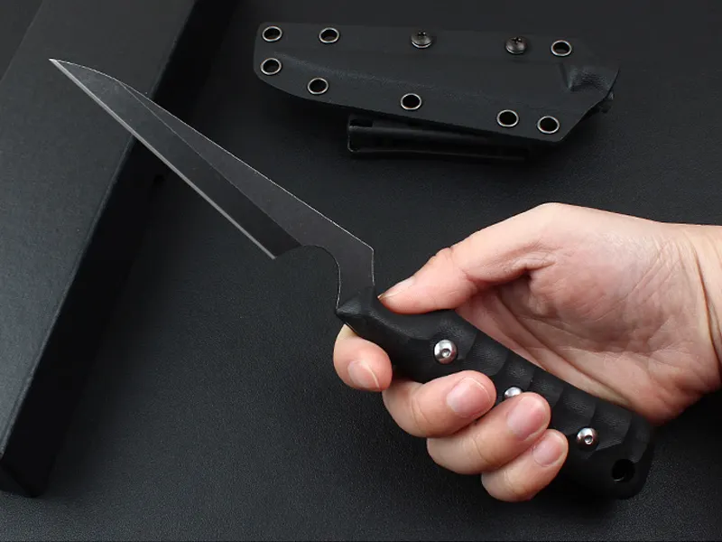 JXT Wholesale Outdoor OEM Hunting Knife G10 Handle Sharp Fixed Blade Camping Fishing Survival Knives