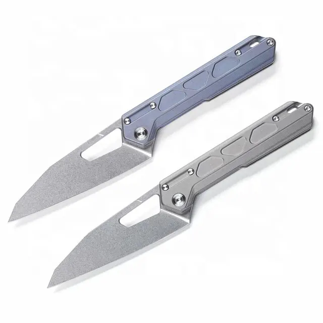 JXT Manufacturer Customized EDC Pocket Knives VG10 Steel Blade with Titanium Handle Folding Knife