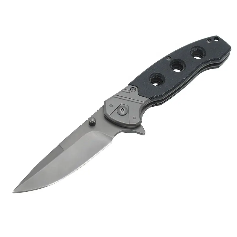 JXT Original Factory Micarta and Steel Material Portable Folding Knife with Clip Pocket Camping & Hunting Knife