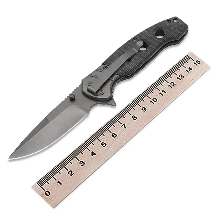 JXT Original Factory Micarta and Steel Material Portable Folding Knife with Clip Pocket Camping & Hunting Knife