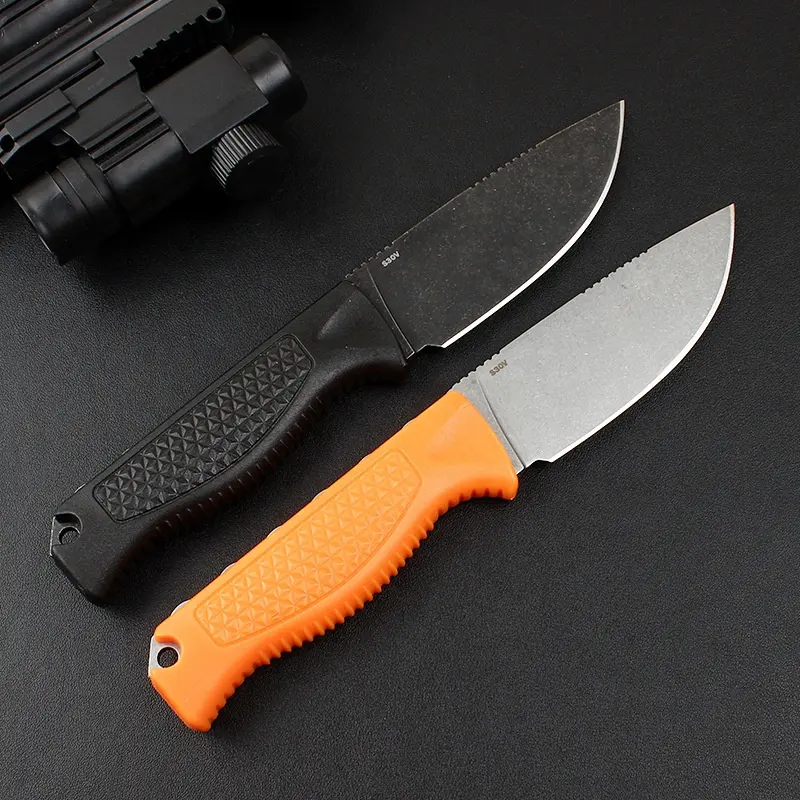 Outdoor Camping Nylon Glass Fibre Handle CPM-S30V Blade Cutter Fixed Blade Straight Knife with Sheath