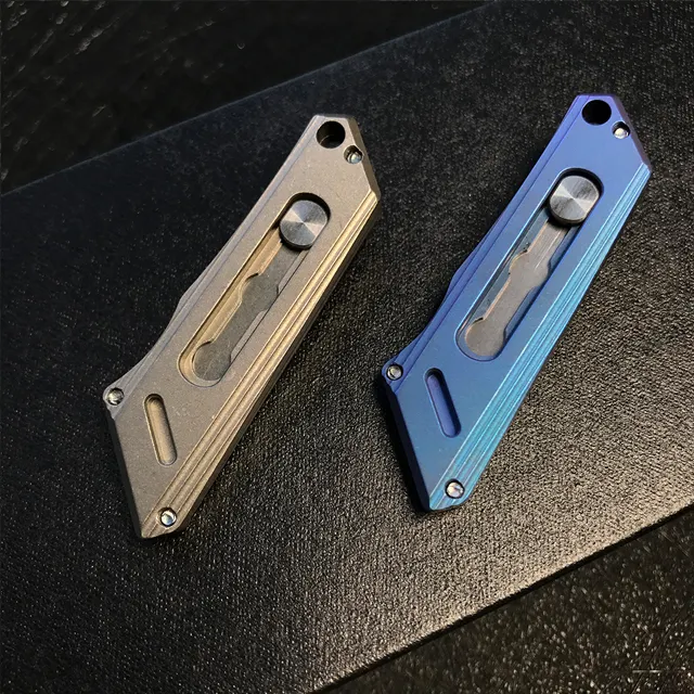 JXT 4 Different Colors Retractable Titanium Utility Knives With Replaceable Blades
