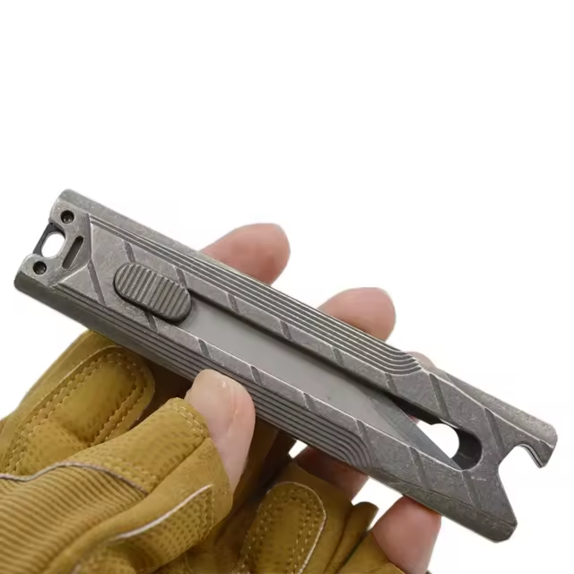 JXT Manufacturer Customized EDC Pocket Knives VG10 Steel Blade with Titanium Handle Folding Knife