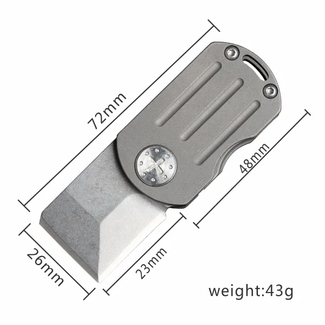 Small Pocket Knife with Keychain Mini Titanium EDC Knife Tool with Strength Blade