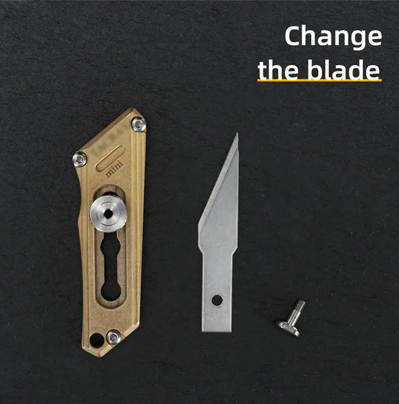 JXT 4 Different Colors Retractable Titanium Utility Knives With Replaceable Blades