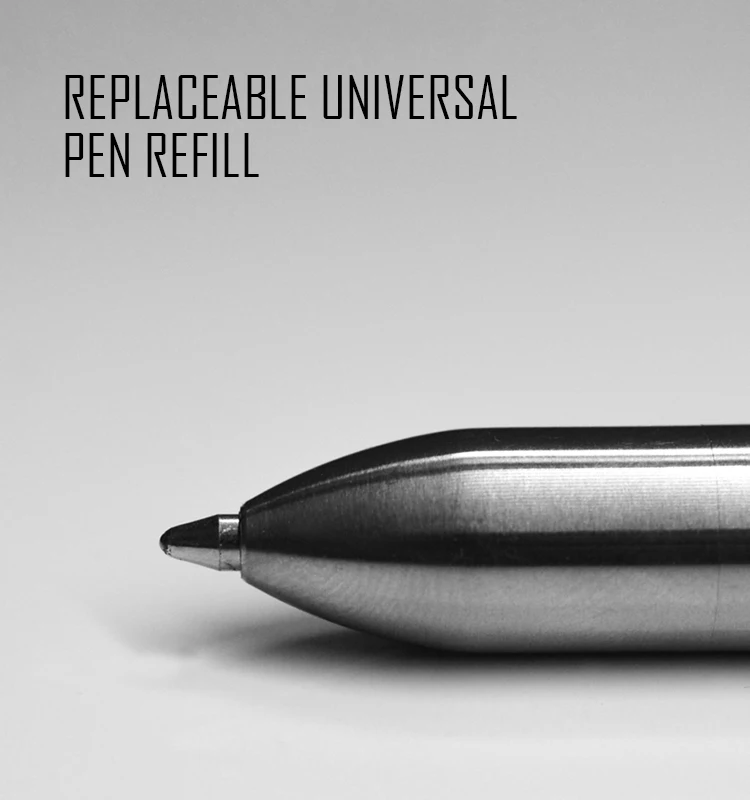 Luxury Executive Cool Retractable Titanium Slim Writing Ballpoint Pens Ink Refillable Pocket EDC