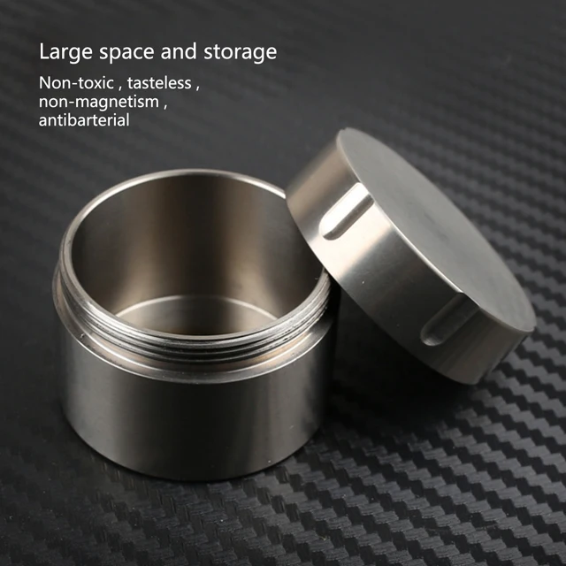 Portable Titanium Waterproof Pill Container Tablet Pill Box Storage Cases