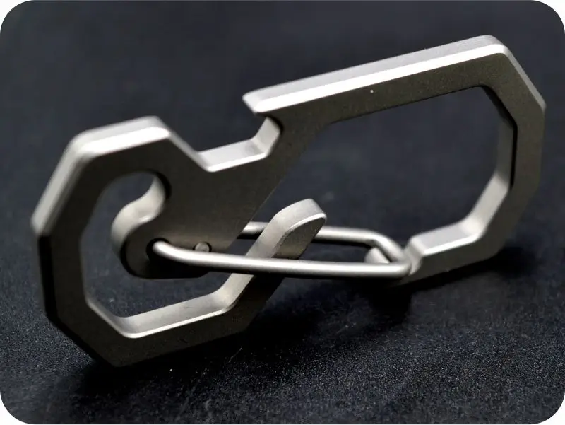 Customized Compact Multi Tool Key Carabiner EDC Gear Bottle Opener Titanium Keychain