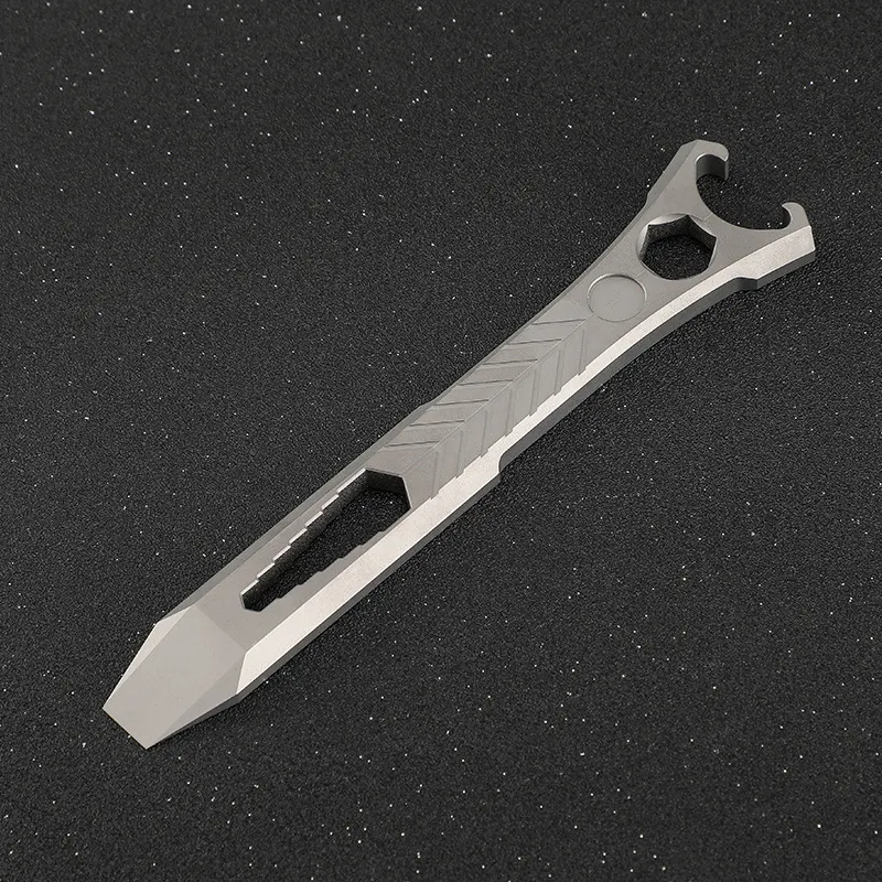 JXT EDC Pocket Pry Bar Multitool Custom Keychain Titanium EDC Survival for Camping & Outdoor